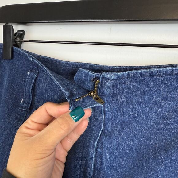 S2.Square Selvedge Denim Maxi Long Skirt Womens - L - Picture 6 of 9